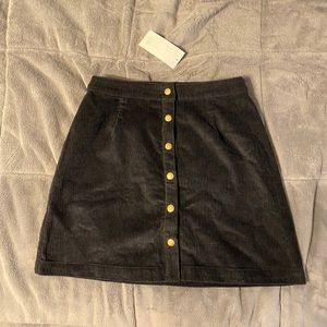 Black Corduroy Skirt